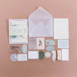 Epehemera Journal Pack in an envelope (30 pcs) - Green Tones