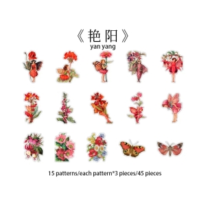 Flower Fairy Clear PET Stickers (46 pcs) (HGD-HXRJ003)