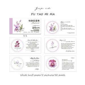 Plant and Flowers Record Ephemera Pack (50 pcs) - Purple