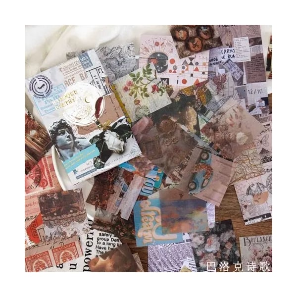 Journalling Ephemera Sticker Pack (55 pcs) - Baroque Poetry