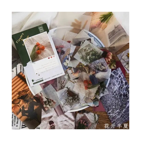 Journalling Ephemera Sticker Pack (55 pcs) - Flowers of Summer