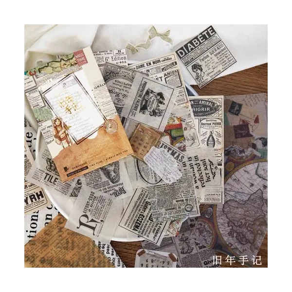 Journalling Ephemera Sticker Pack (55 pcs) - Retro Life