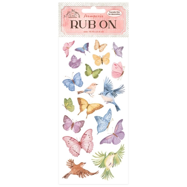 Stamperia Rub-On 4"X8.5" - Create Happiness - Welcome Home Butterfly