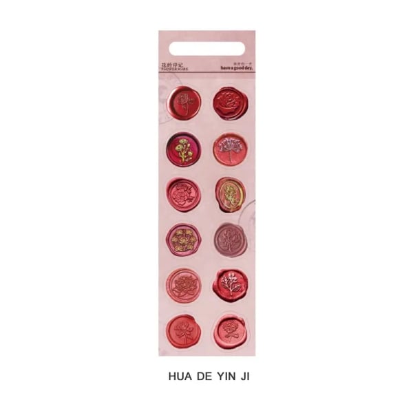 Wax Seal Stickers - Flower Mark