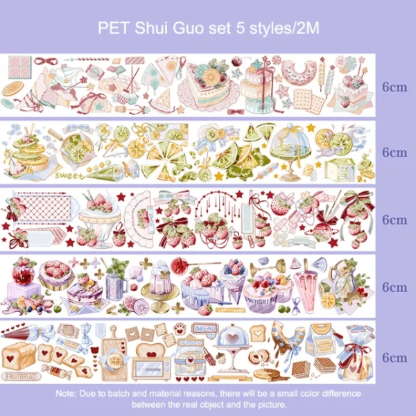 Clear PET Sticker Rolls Set (Pack of 5 Rolls) (PCTS-02)