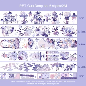 Clear PET Sticker Rolls Set (Pack of 6 Rolls) (PCTS-07)