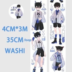 Washi Tape - Anime Boys (1.5 inches by 3 metres) (ASR-22)