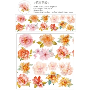 Clear PET Sticker Rolls - Florals (PCT-021)