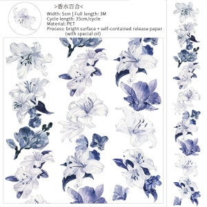Clear PET Sticker Rolls - Florals (PCT-022)