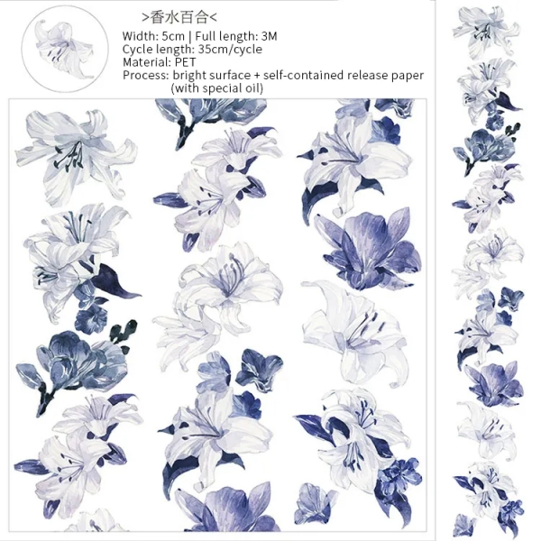Clear PET Sticker Rolls - Florals (PCT-022)