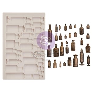 Prima Marketing Finnabair Decor Moulds 5"X8"X8mm - Apothecary Bottles
