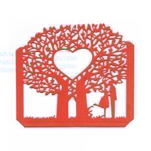 Steel Background Dies - Lovers under Tree Flap