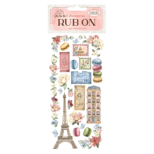 Stamperia Rub-On 4"X8.5" - Oh La La - Tour Eiffel
