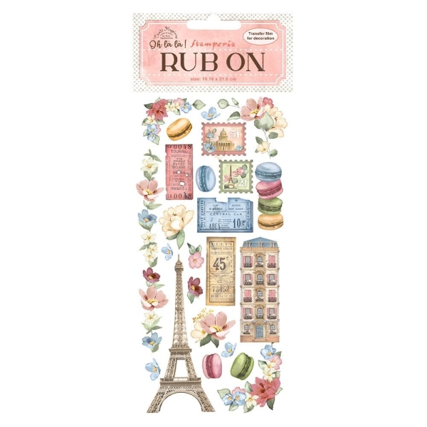 Stamperia Rub-On 4"X8.5" - Oh La La - Tour Eiffel