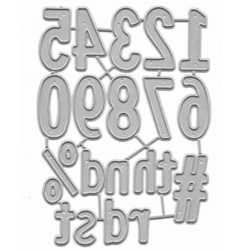 Steel Dies - Numbers (Set of 16 dies)