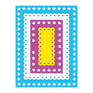 Steel Dies - Decorative Rectangles (Set of 4 dies) (LC2866)