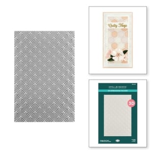 Spellbinders 3D Embossing Folder 5.5"X8.5" - Orange Peel Quilt