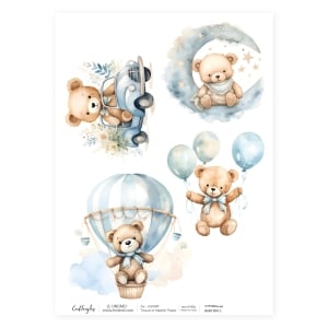 CrafTangles Decoupage Napkin / Tissue / Collage Paper - Baby Boy 1