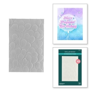 Spellbinders 3D Embossing Folder 5.5"X8.5" - Floating Balloons