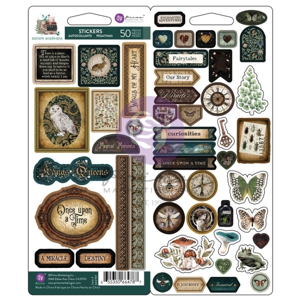 Prima Marketing Stickers 50/Pkg - Nature Academia