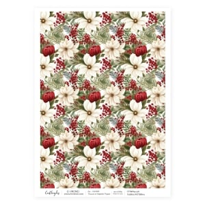 CrafTangles Decoupage Napkin / Tissue / Collage Paper - Floral Pattern 5
