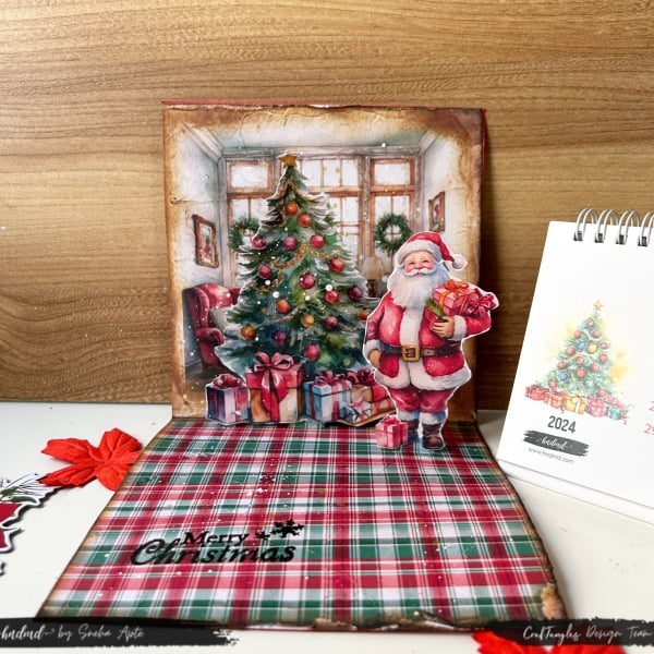 CrafTangles Decoupage Napkin / Tissue / Collage Paper - Christmas Santa Claus 1 - Image 6