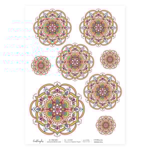 CrafTangles Decoupage Napkin / Tissue / Collage Paper - Mandalas 4