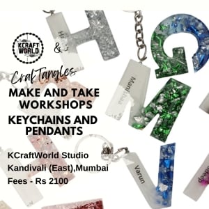 CrafTangles Resin Pendants and Keychains Workshop in Kandivali East Mumbai 10,11 and 12th June 2025
