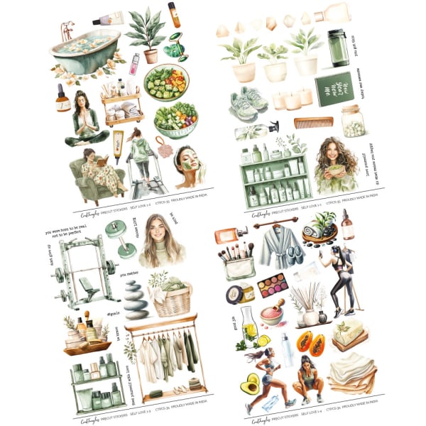 CrafTangles Precut Journal Stickers - Self Love 1(Pack of 75 stickers) - Image 3