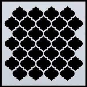 6 by 6 inches Stencil - Pattern 1