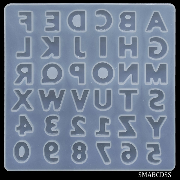Small Alpahbets Silicone Mould and Numbers - Image 2