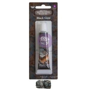 Prima Finnabair Art Alchemy Metallique Wax .68 Fluid Ounce - Black Gold