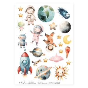 209 Space Kids 1 CrafTangles Tissue napkin paper