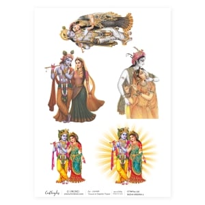 CrafTangles Decoupage Napkin / Tissue / Collage Paper - Radha Krishna 2