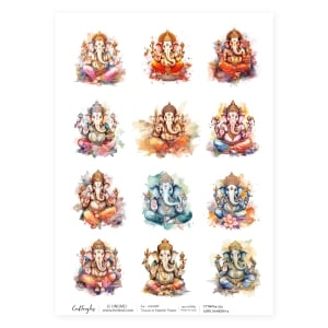 CrafTangles Decoupage Napkin / Tissue / Collage Paper - Lord Ganesha 5