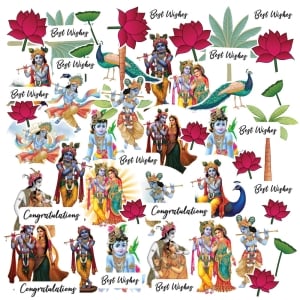 CrafTangles Die cuts ephemera Radha Krishna1 CTDCP 14