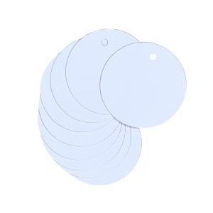 CrafTangles paper Tags - Circle - 300 gsm - Plain White (10 pcs)