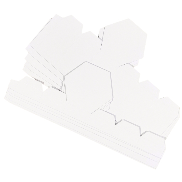 CrafTangles paper Hexagon box and lid Blank Base - 300 gsm - Plain White (5 pcs) - Image 2