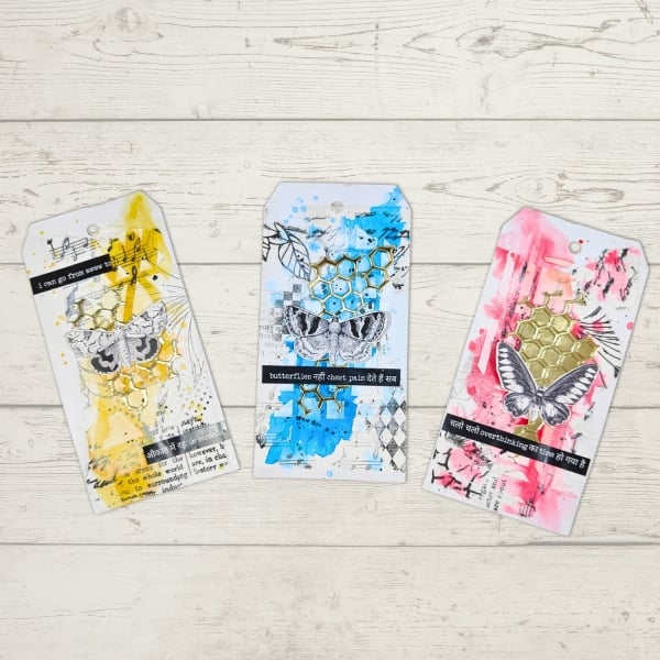 CrafTangles paper Tags - Rectangle - 300 gsm - Plain White (10 pcs) - Image 2