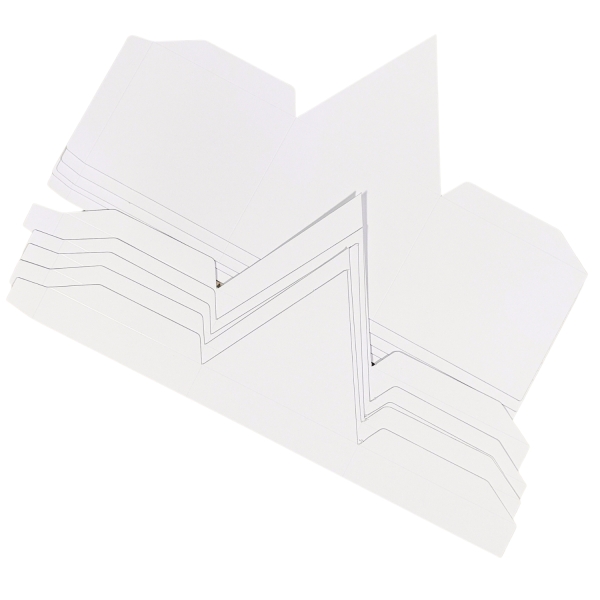 CrafTangles paper Triangle box and lid Blank Base - 300 gsm - Plain White (5 pcs) - Image 2