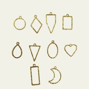 gold resin pendants