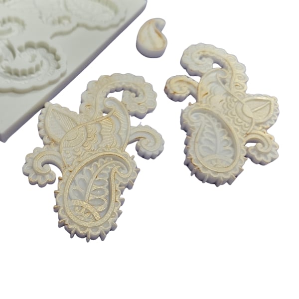 Silicone Mould - Paisley Patterns - Image 2