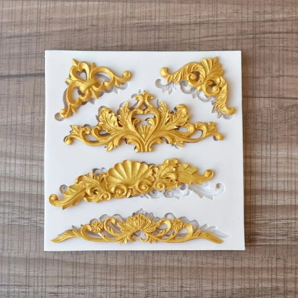 Silicone Mould - Flourishes and Corners