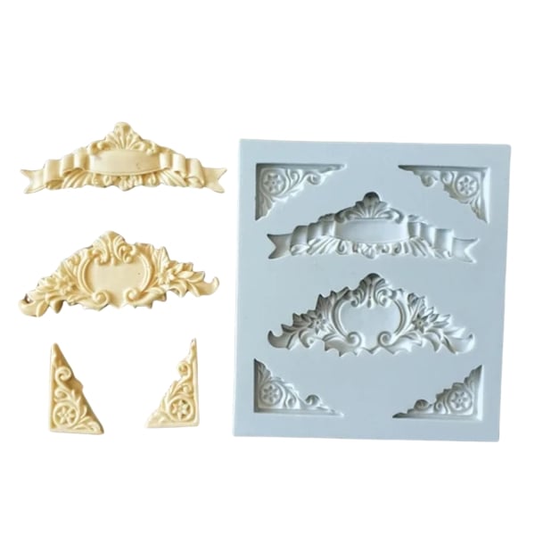 Silicone Mould - Vintage Corners and Banners - Image 2