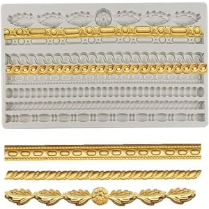 fancy borders silicone mould 40