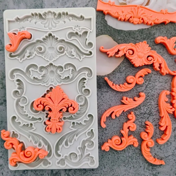 Silicone Mould - Vintage Flourishes 2 - Image 4