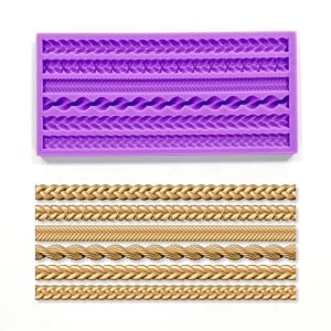 fancy vintage borders silicone mould 48