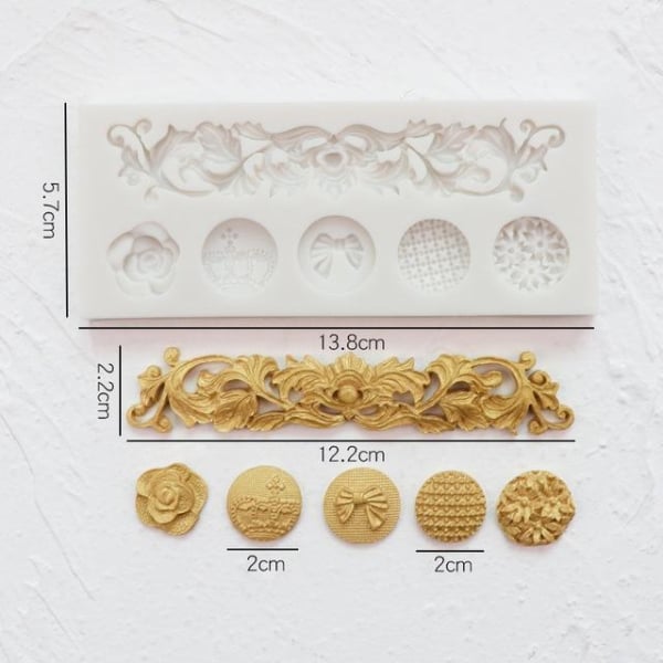 Silicone Mould - Flourishes and Circles - Image 2