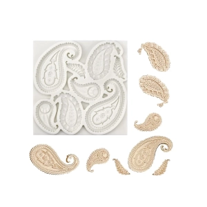 paisley design silicone mould 24