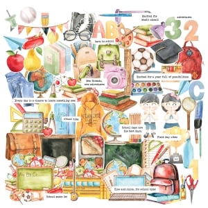 CTPCS 66 Back to School 1 CrafTangles Precut Journal Stickers 1